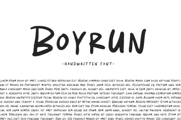 Boyrun: A Handwritten Font for Engaging Editorial Design