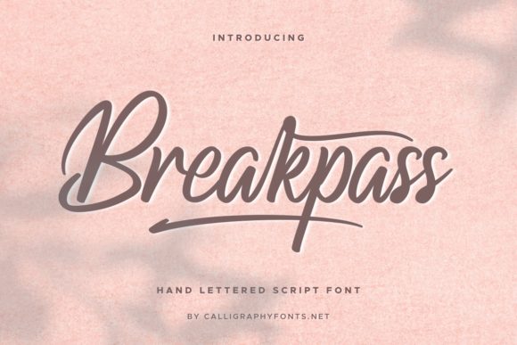 Breakpass: A Timeless Handwritten Font for Your Brand