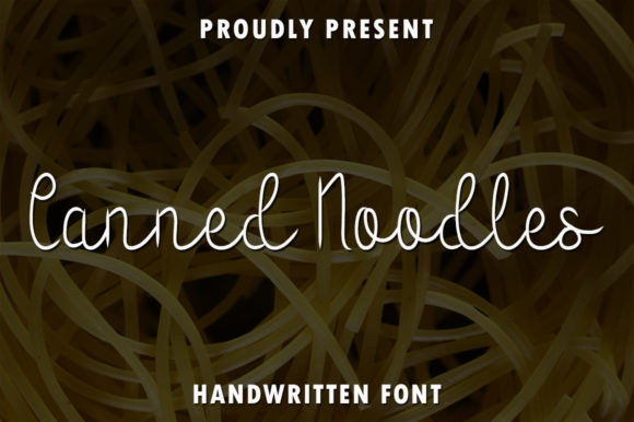 Canned Noodles: A Handwritten Font for Eye-Catching Designs