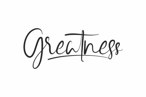 Greatness: A Handwritten Font for Editorial Elegance