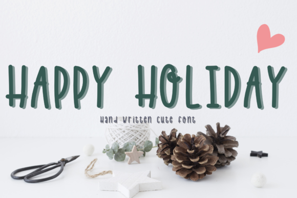 Happy Holiday: A Charming Handwritten Font for Editorial Design
