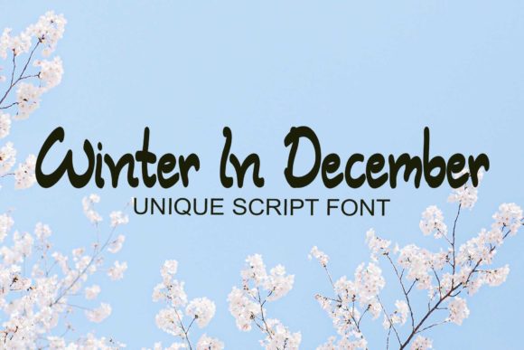 Winter in December: A Charming Script Font for Creative Projects